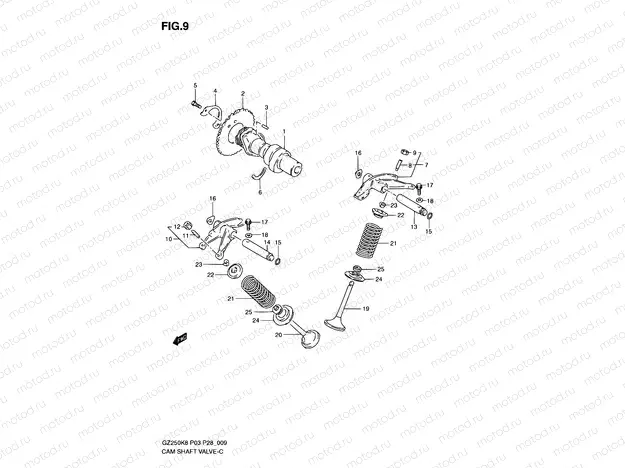9 - CAM SHAFT/VALVE