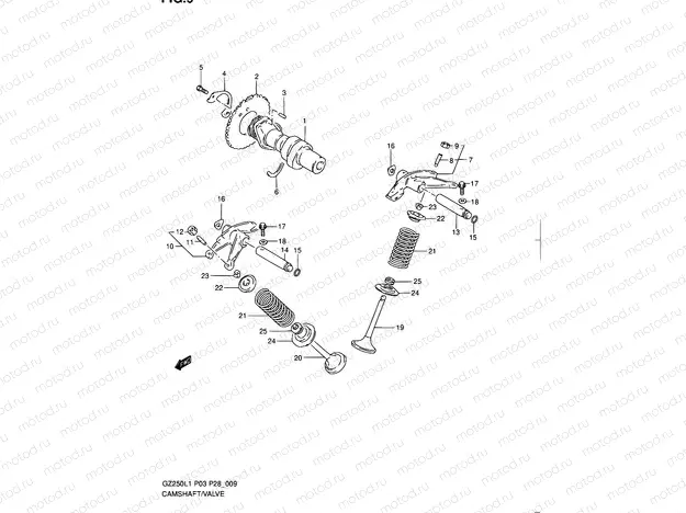 9 - CAM SHAFT/VALVE