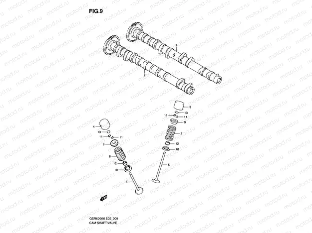 9 - CAMSHAFT - VALVE