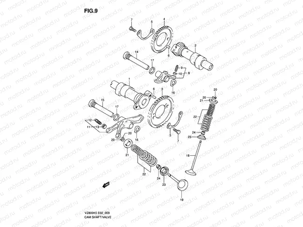 9 - CAMSHAFT - VALVE