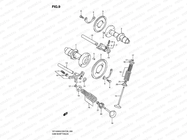9 - CAMSHAFT - VALVE