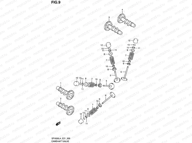 9 - CAMSHAFT/VALVE