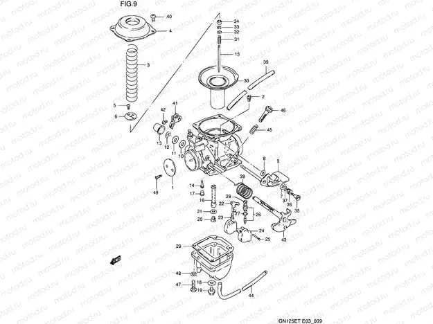 9 - CARBURETOR (MODEL M/N/P/R)