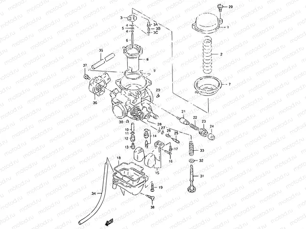 9 - CARBURETOR (MODEL W/X)