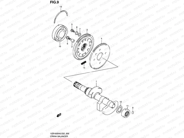 9 - CRANK BALANCER (MODEL K6/K7/K8/K9)