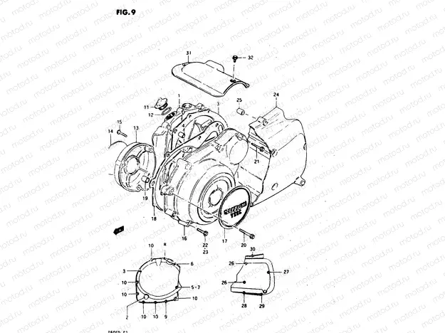 9 - CRANKCASE COVER (MODEL D)