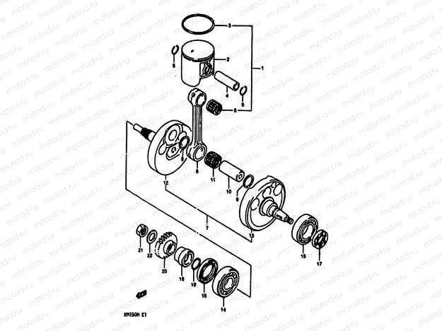 9 - CRANKSHAFT (MODEL G)