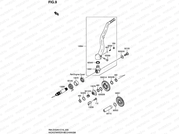 9 - KICKSTARTER MECHANISM