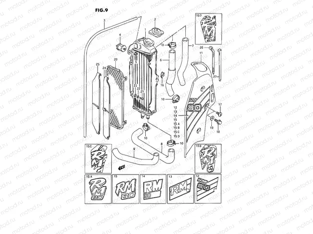 9 - RADIATOR (MODEL G/H/J/K/L/M/N/P)
