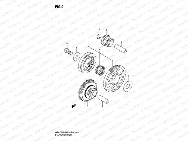9 - STARTER CLUTCH