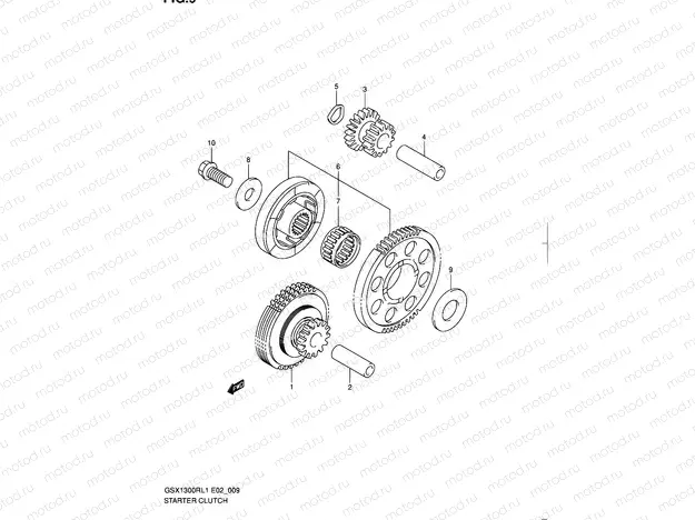 9 - STARTER CLUTCH