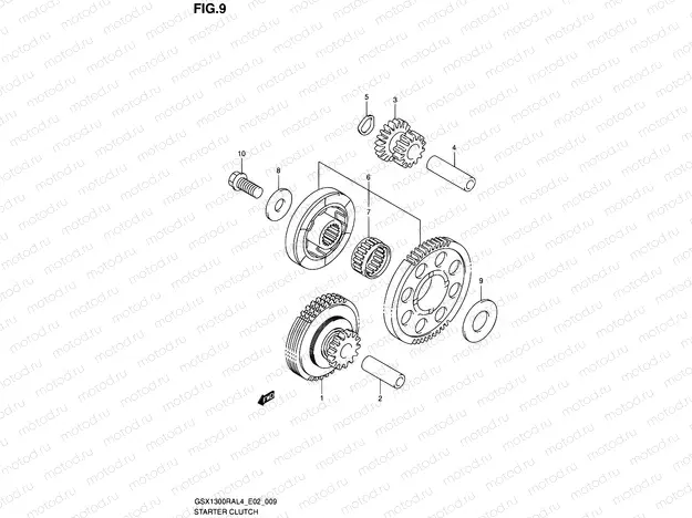 9 - STARTER CLUTCH