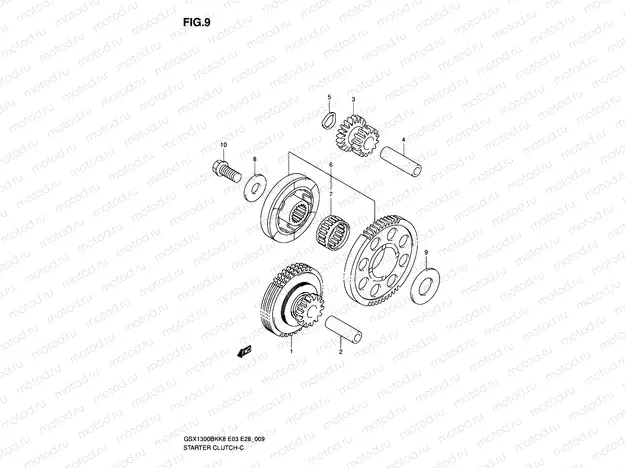 9 - STARTER CLUTCH