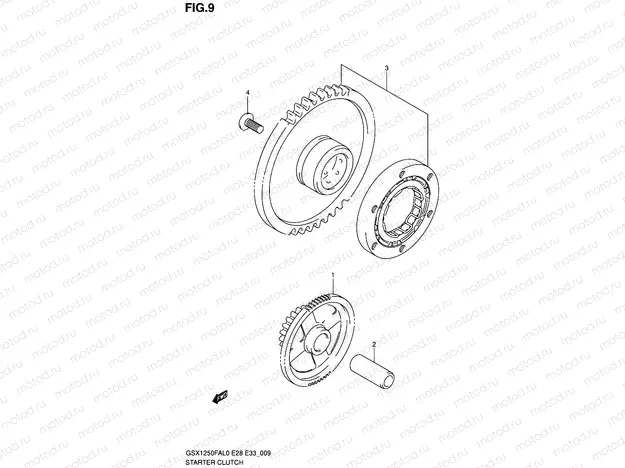 9 - STARTER CLUTCH