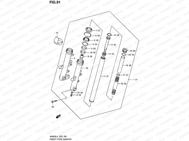 91 - FRONT FORK DAMPER