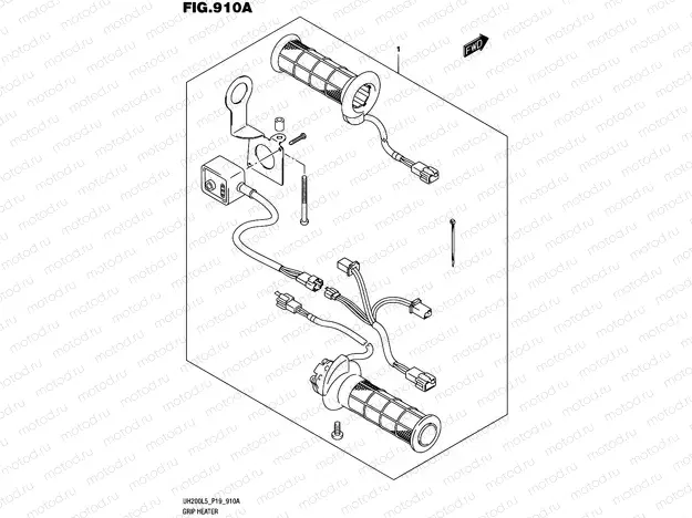 910A - GRIP HEATER SET (OPTIONAL:UH200L5 P04)
