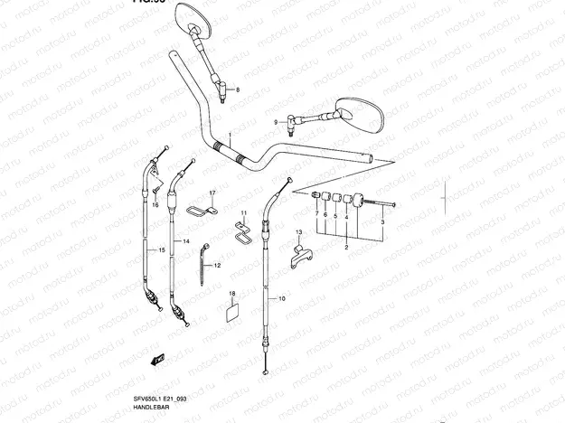 93 - HANDLEBAR (SFV650UL1 E24)