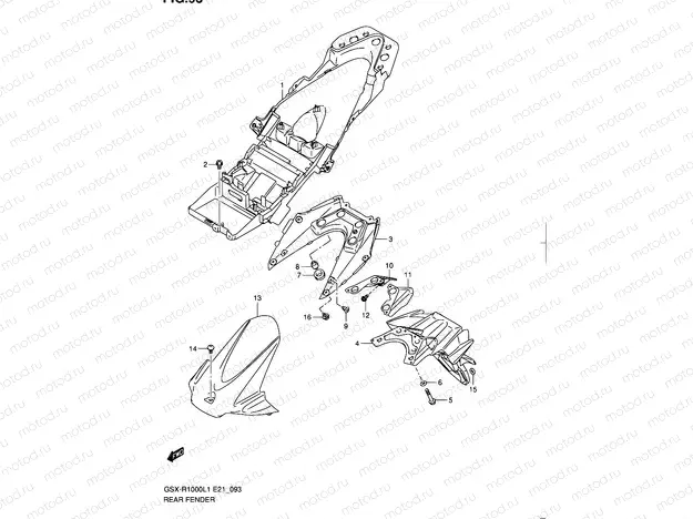 93 - REAR FENDER (GSX-R1000UFL1 E21)