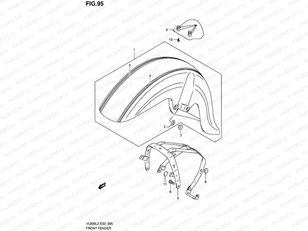 95 - FRONT FENDER (VL800CL2 E02)