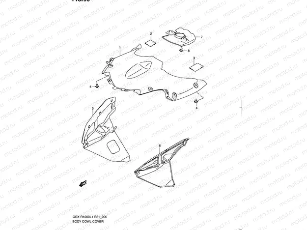 96 - BODY COWL COVER