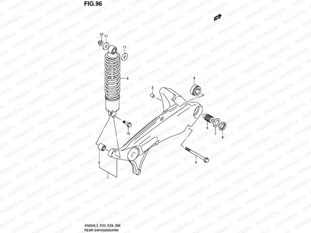 96 - REAR SWINGINGARM