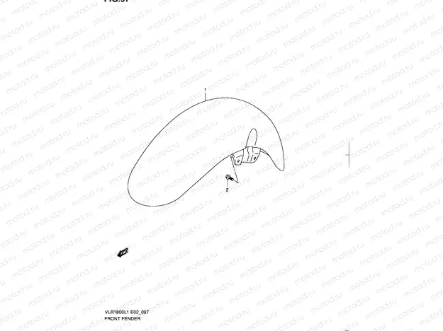 97 - FRONT FENDER (VLR1800L1 E19)