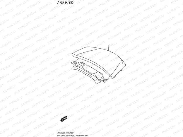 970C - OPTIONAL (COVER SET PILLION RIDER)