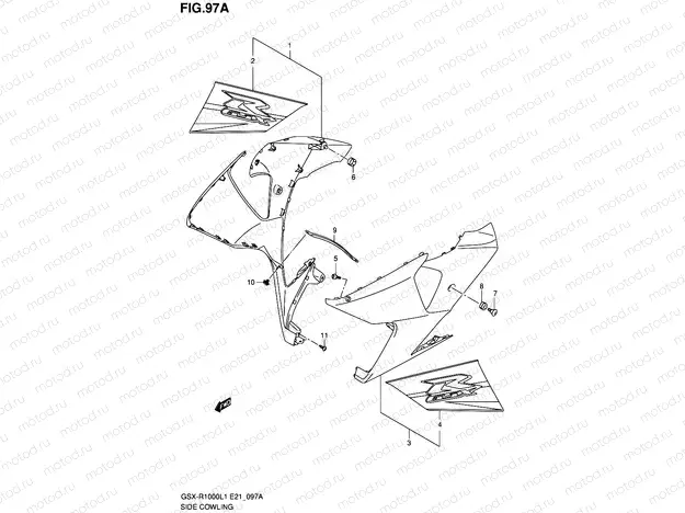 97A - SIDE COWLING (GLR)