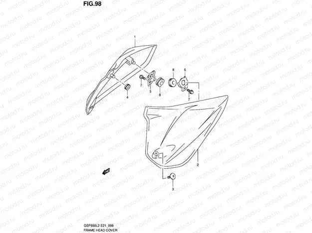 98 - FRAME HEAD COVER (GSF650UAL2 E21)