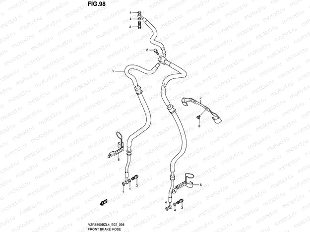 98 - FRONT BRAKE HOSE