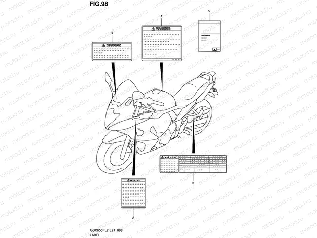 98 - LABEL (GSX650FL2 E24)
