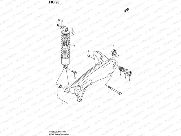 98 - REAR SWINGINGARM