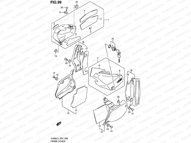 99 - FRAME COVER (VL800L3 E24)