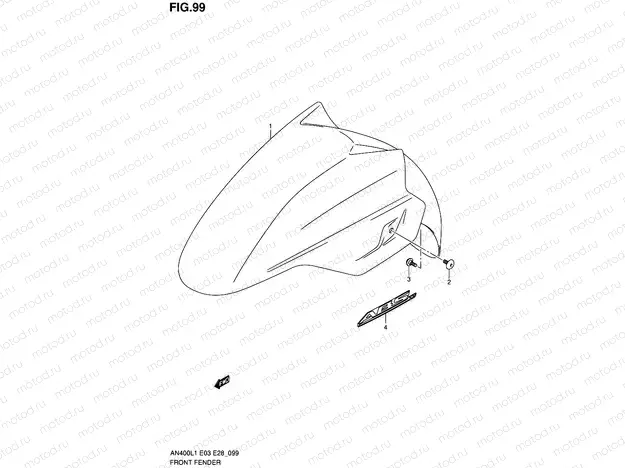 99 - FRONT FENDER (AN400ZAL1 E33)