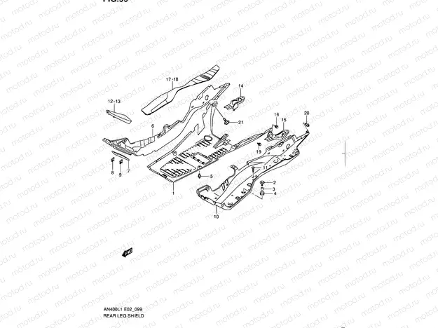 99 - REAR LEG SHIELD