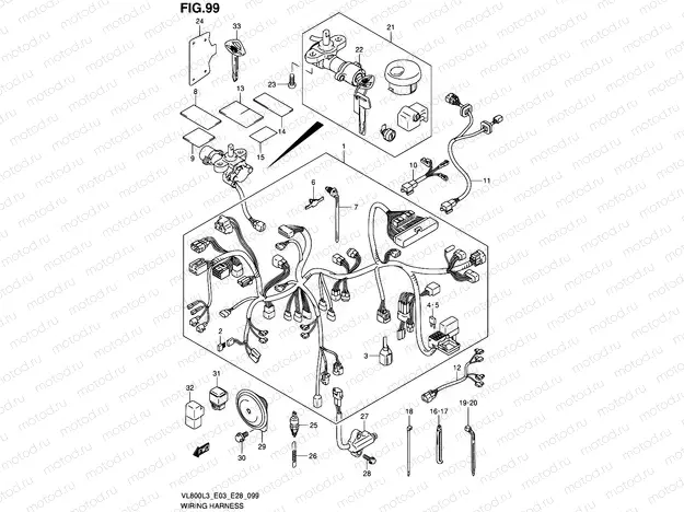 99 - WIRING HARNESS (VL800L3 E33)