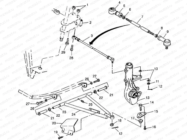 A-ARM/STRUT MOUNTING Scrambler 400 W98BC38C (4947254725B008) | A-ARM/STRUT MOUNTING Scrambler 400 W98BC38C (4947254725B008)
