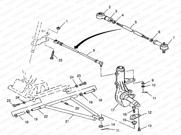 A-ARM/STRUT MOUNTING XPRESS 300 W969530 and XPRESS 400 W969540 (4935923592C003) | A-ARM/STRUT MOUNTING XPRESS 300 W969530 and XPRESS 400 W969540 (4935923592C003)