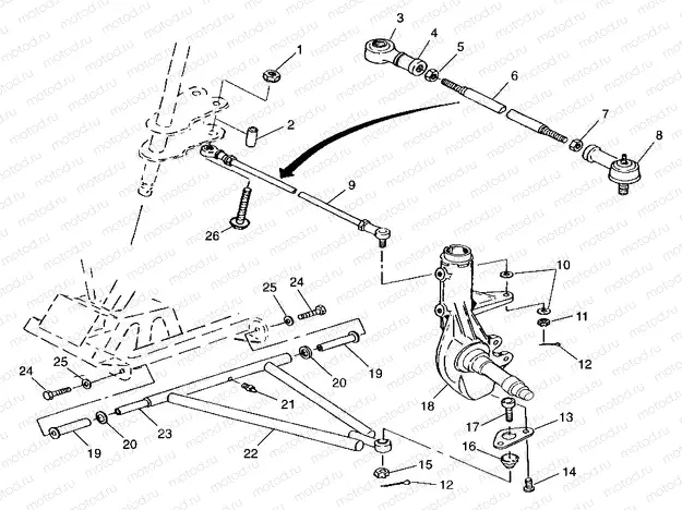 A-ARM/STRUT MOUNTING XPRESS 300 W98CA28C (4945364536B011) | A-ARM/STRUT MOUNTING XPRESS 300 W98CA28C (4945364536B011)