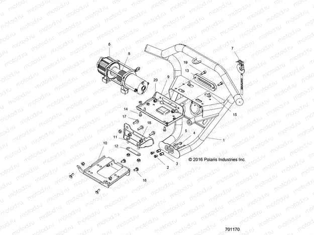 ACCESSORY | ACCESSORY, FRONT BUMPER, W/WINCH - Z17VDM99AB (701170)