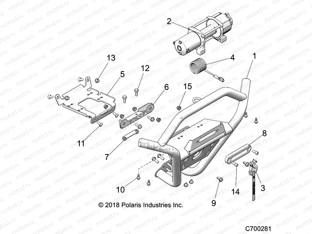 ACCESSORY | ACCESSORY, FRONT BUMPER, W/WINCH - Z20N4M99AL (C700281)