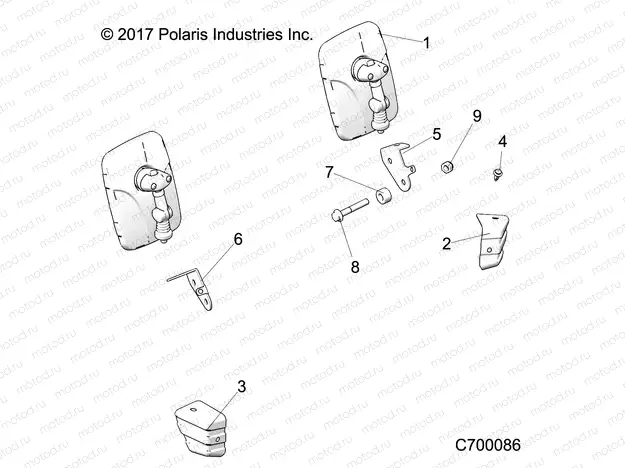 ACCESSORY | ACCESSORY, MIRRORS - R19RRED4F1/N1/J1/SD4C1 (C700086)