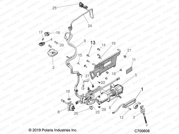 ACCESSORY | ACCESSORY, WINCH - R20TAU99AS/AM/AZ/BS/BM/BZ (C700608)