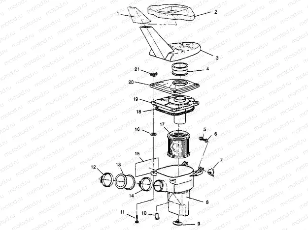 AIR BOX ASSEMBLY  2X4 300 W957530 (4930053005B001) | AIR BOX ASSEMBLY  2X4 300 W957530 (4930053005B001)