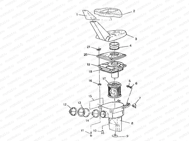 AIR BOX ASSEMBLY 6x6 400L | AIR BOX ASSEMBLY 6x6 400L, SWEDISH S948740 and  NORWEGIAN N948740 (4926812681012A)