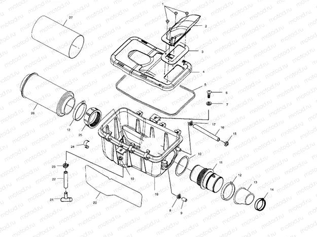 AIR BOX (If built before 1/08/01) - A01CB32AA (4963966396A014) | AIR BOX (If built before 1/08/01) - A01CB32AA (4963966396A014)