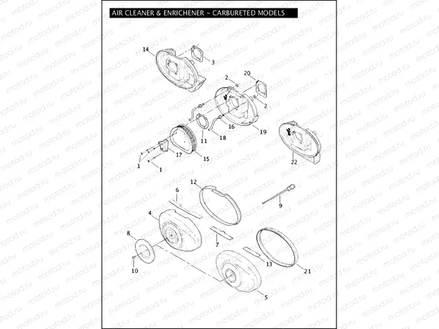 AIR CLEANER AND ENRICHENER - CARBURETED MODELS