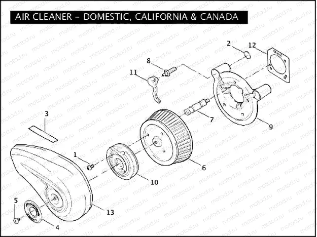 AIR CLEANER - Domestic, California & Canada