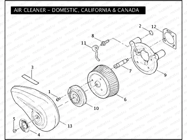 AIR CLEANER - DOMESTIC, CALIFORNIA, & CANADA