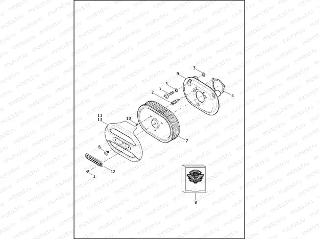 AIR CLEANER - TWIN CAM 110â¢ - FLSTFBS